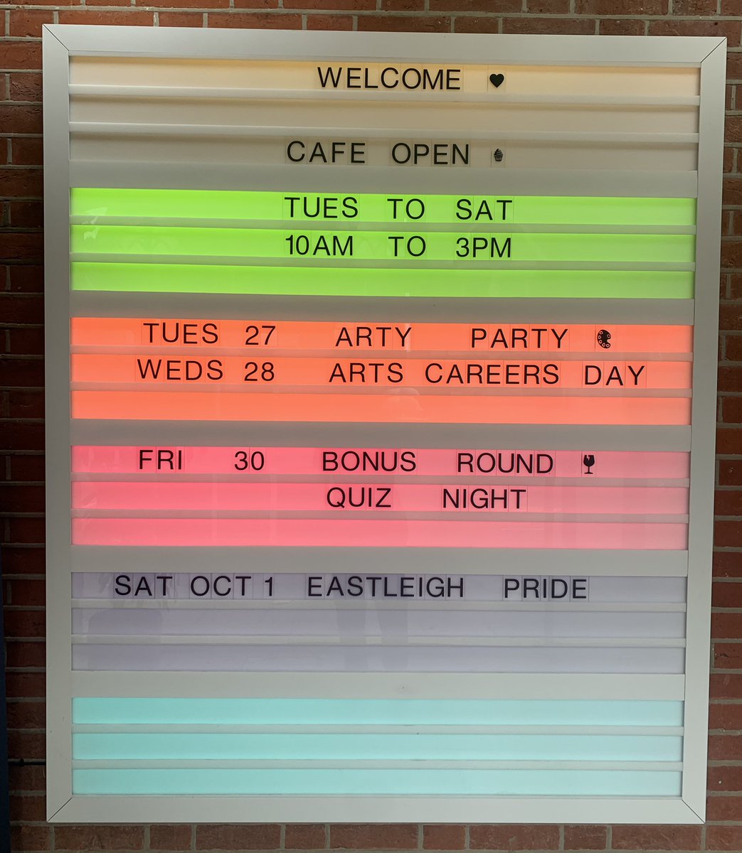 This week: join us for Arty Party 🎨, Arts Careers Day 🎭, Friday’s Bonus Round Scratch Quiz Night plus classes too! And don’t miss the rearranged  <a href="/EastleighPrideC/">EastleighPrideCIC</a> parade 🏳️‍🌈 on Saturday from 11.15am. 

thepointeastleigh.co.uk