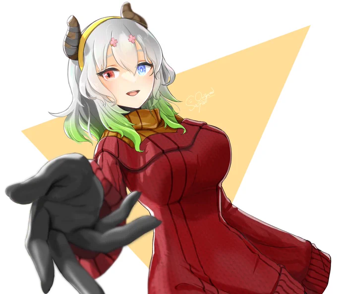 Skebで描かせていただいたユエラ・パンドラさん キャラのみ 