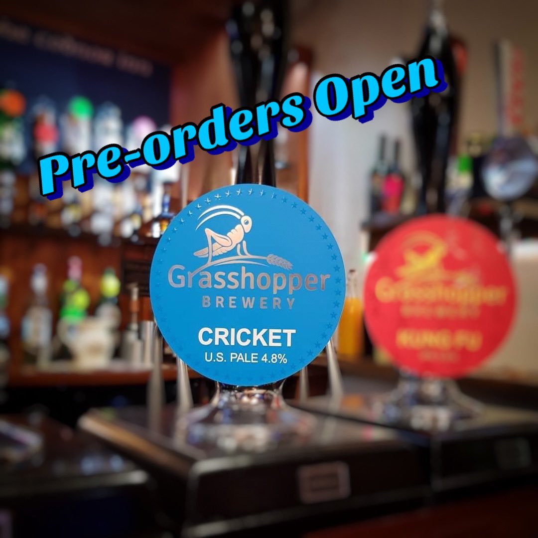 brewgrasshopper's tweet photo. Calling all landlords/ladies, our first batch of Cricket 4.8% IPA is available to preorder (deliveries end of October). Pls email/DM to let us know of interest (we’ll be limiting amounts on the 1st batch before we get up to speed &amp; build up stocks) to make sure you all get some. https://t.co/TWGpF5Okjy