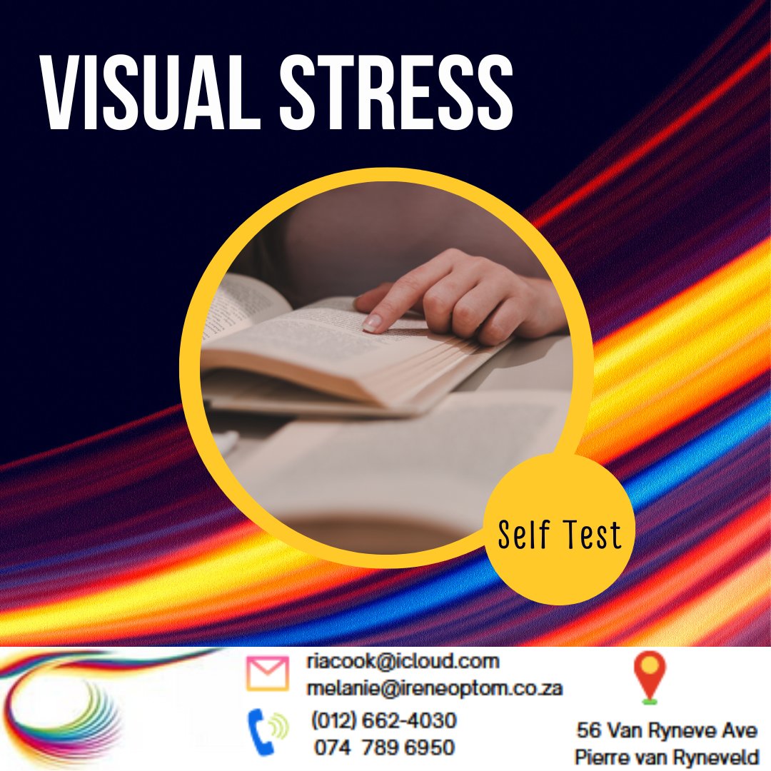 visual_stress's tweet photo. Do this quick self test - https://t.co/wkO0Zvt1Qq to find out if you suffer from Visual Stress.

#visualstress #visualstresssyndrome #visualdiscomfort #visualscreening #selftest #readingdifficulty #difficulttoread #perceptualdistortions #migraine #autism #autismsupport #dyslexia https://t.co/FRKasomWUa