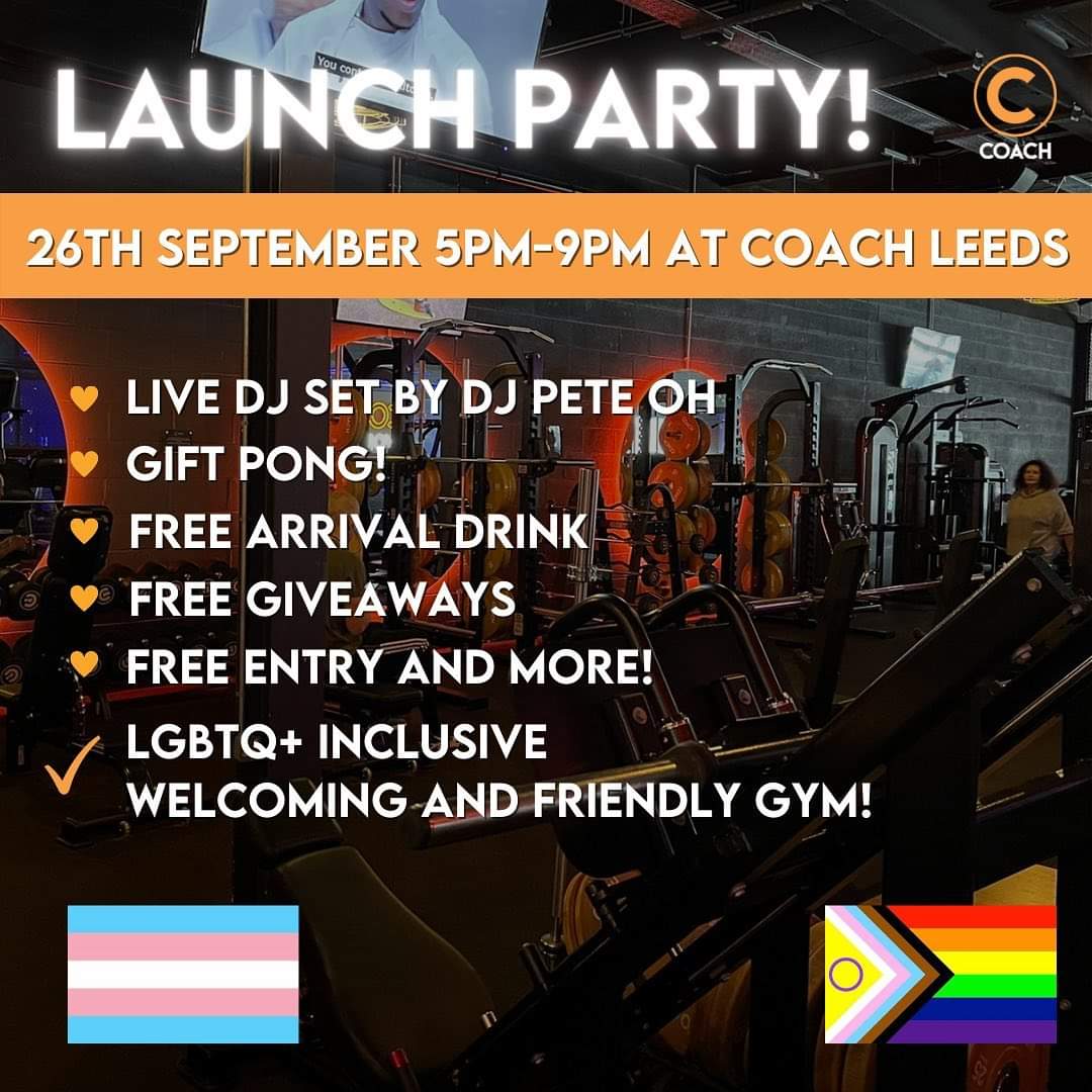 VeritySmith19's tweet photo. @LeedsLGBTAngels
Join us this week for our Launch Party at Coach Leeds! π
Everyone is welcome, see you then π§‘
#fitness #gym #lqbtq #inclusive #coachgyms #leedsgym https://t.co/t9ePUP6Box