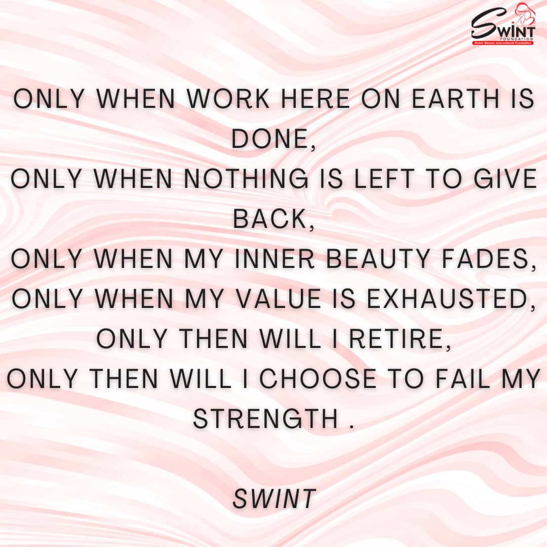 swintfoundation's tweet photo. If none of these has happened. Then you
don't have to give up
Strong and stronger should be your 
#swintfoundation 
#MondayMotivation https://t.co/M6j9Ctz8NZ
