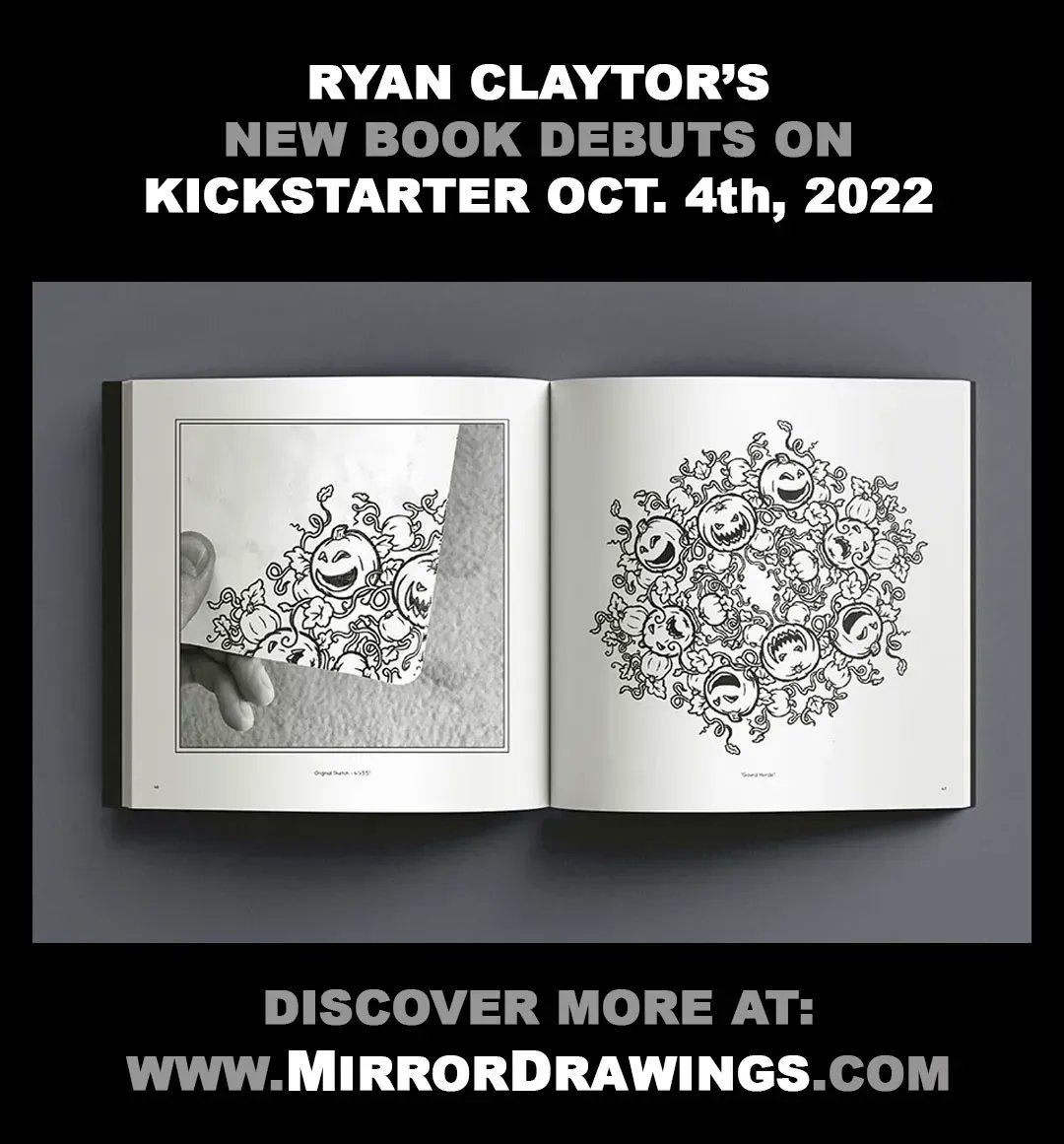 elephanteater's tweet photo. Each mirror drawing in the book will be accompanied by a photograph of the original sketch so you can see the surprising ways the image tiles together.  Follow the campaign today at: https://t.co/Bqz1l6nFE3 !  ONLY 8 DAYS UNTIL LAUNCH!!! https://t.co/F556HXqOnG