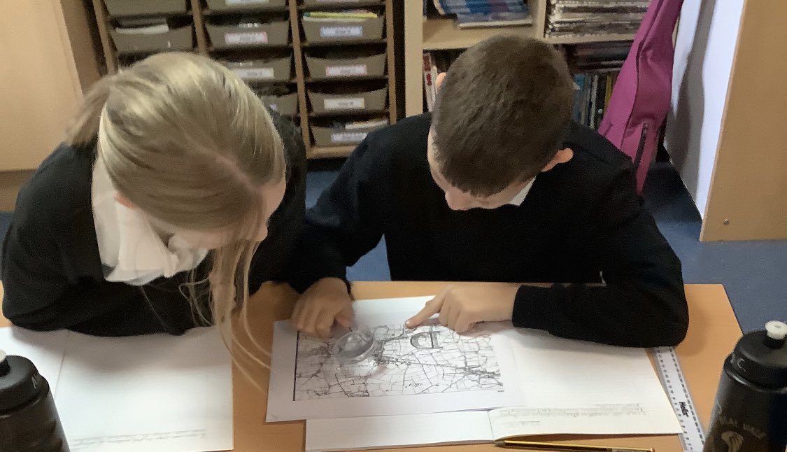BealValePrimary's tweet photo. Year 6 have been investigating the impact of the Industrial Revolution on our local area. They learnt about mills, reservoirs, population, roads etc. They had a look at High Crompton maps from 1844, 1893 and 1909. They tried to locate our school and their homes. #BVYear6 https://t.co/wWfE7fdJtd