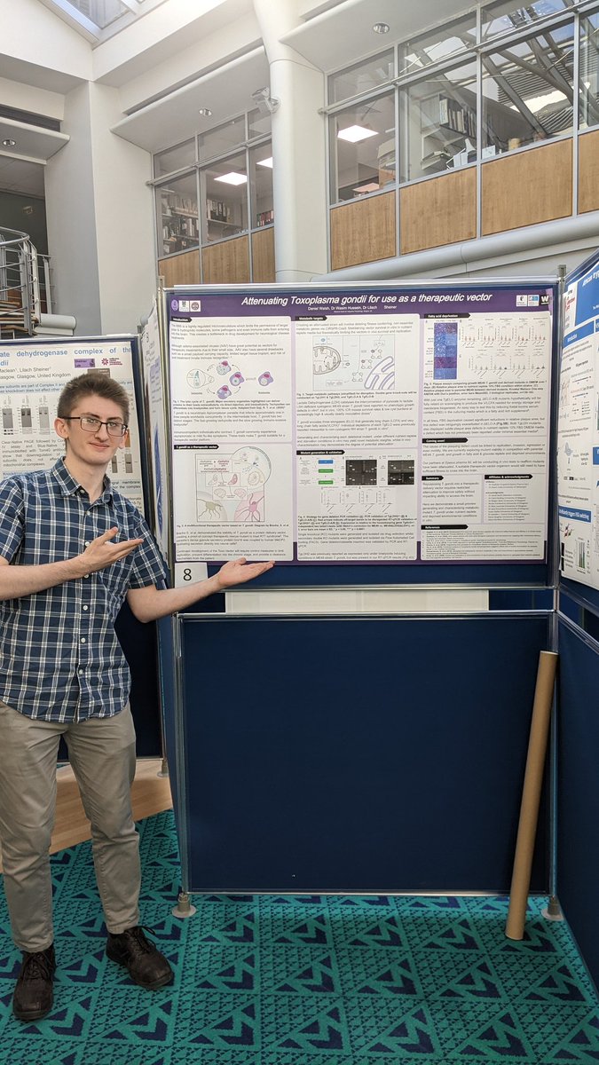 PhDanW's tweet photo. ๐ง parasites as therapeutic protein delivery shuttles? Come'on down to Poster No. 8 for a preview of what I've been up to @SheinerLab #SPPIRIT #SPPIRIT22 #Moredun https://t.co/t1TFVudcg3
