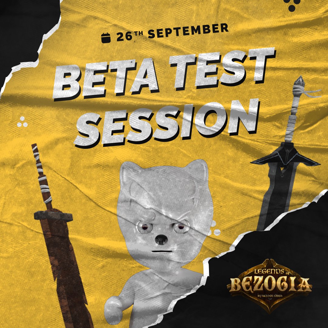 ZogiLabs's tweet photo. Join us on Discord for the next Beta test session on 26th September at 2PM UTC.

Click to join Discord  ➡️ https://t.co/Wc11GPfMG5

Sign up for Zogi Labs Account here  ➡️ https://t.co/TRiepIDY86

#Legendsofbezogia #Play2Earn #web3 #NFTs https://t.co/yjCs8y89E5