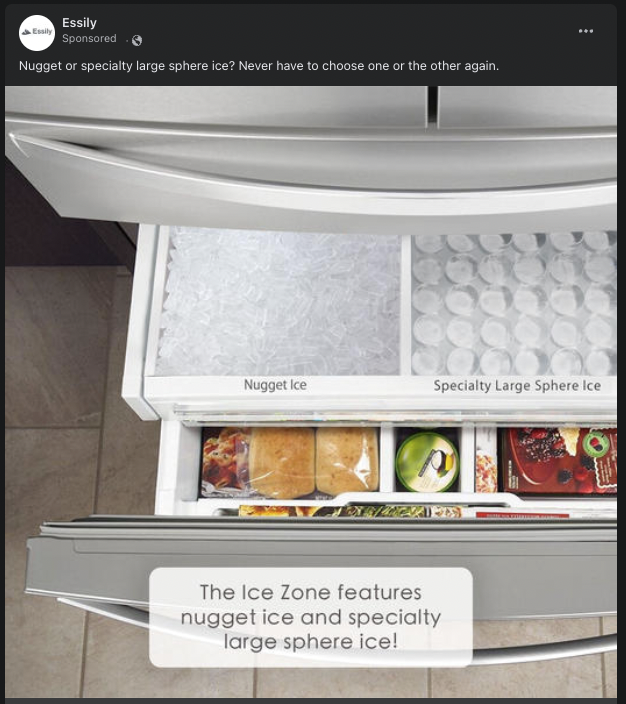 DustinHasPlans's tweet photo. Who needs veggie and fruit drawers when you can have #nuggetice AND #sphereice in your fridge?
Will I buy it for $4,000? No.
Am I glad it exists? Yes.
#cocktails https://t.co/QXxuw6ZdmM