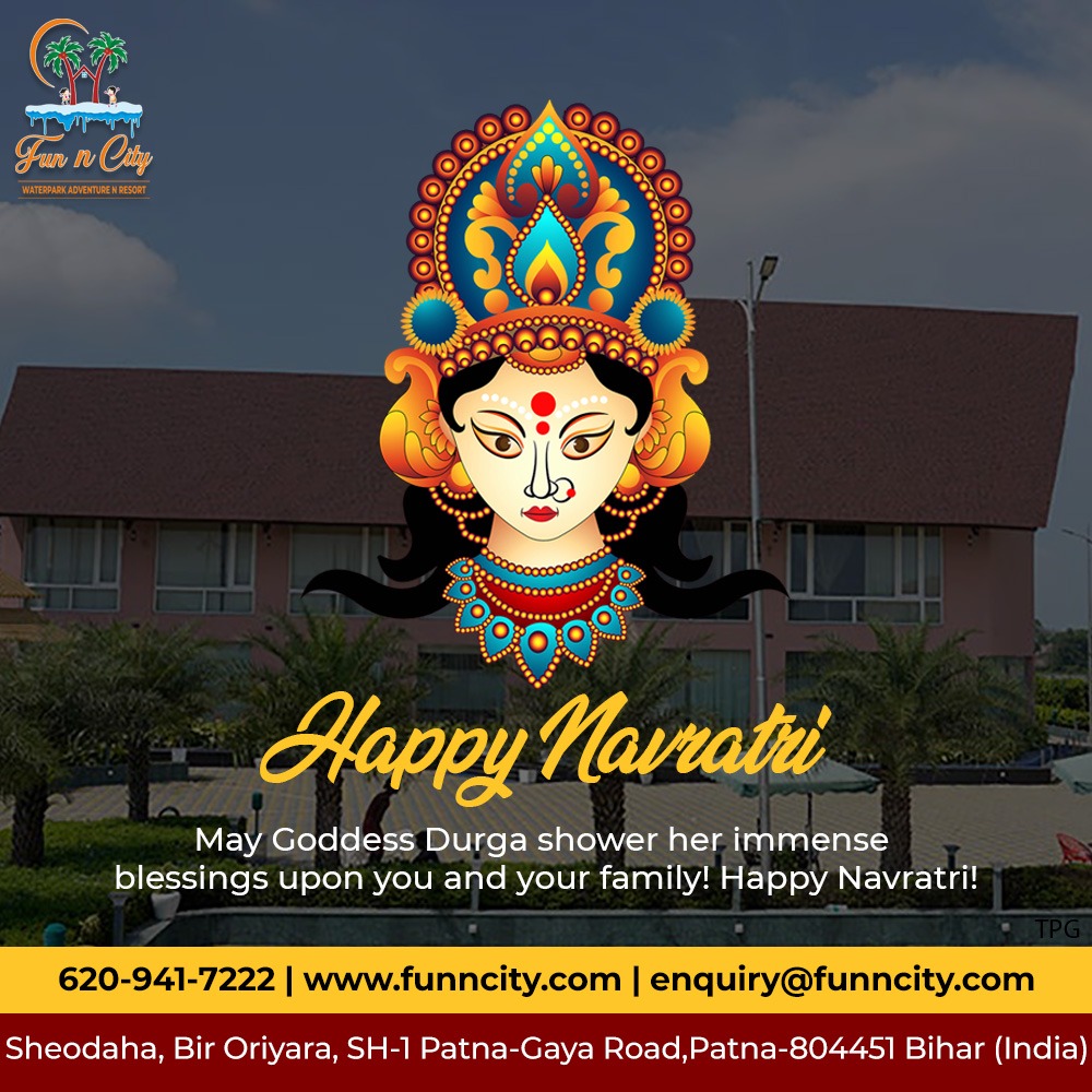 FunnCityPatna's tweet photo. May Goddess Durga shower her immense blessings upon you and your family! Happy Navratri!
#durgapuja #durgapuja2022 #navratri #funncitypatna #funncityresort #funncity #belmontefall #belmontefallpatna #belmontewaterfall
#belmontewaterpark #vacations #resortpatna #hotelpatna #rooms https://t.co/1cSmECgqCk