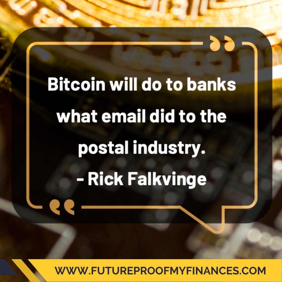 CcsWealth's tweet photo. Bitcoin will do the banks what email did to the postal industry. - Rick Falkvinge

#wealthcreation #wealthmanagement #Defi
#assetmanagement #passiveincome #cryptobonds
#crypto #cryptocurrencies #Bitcoin
#affiliatemarketer #affiliatemarketing #affiliatemarketingtraining https://t.co/RleCo6hTMH