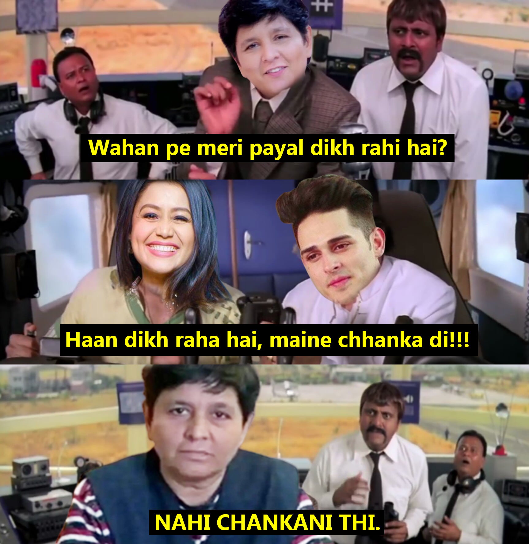 Godman Chikna on X Neha Kakkar Vs. Falguni Pathak Maine Payal Hai Chhankai controversy explained in a single meme https t VIVPUieHiX X