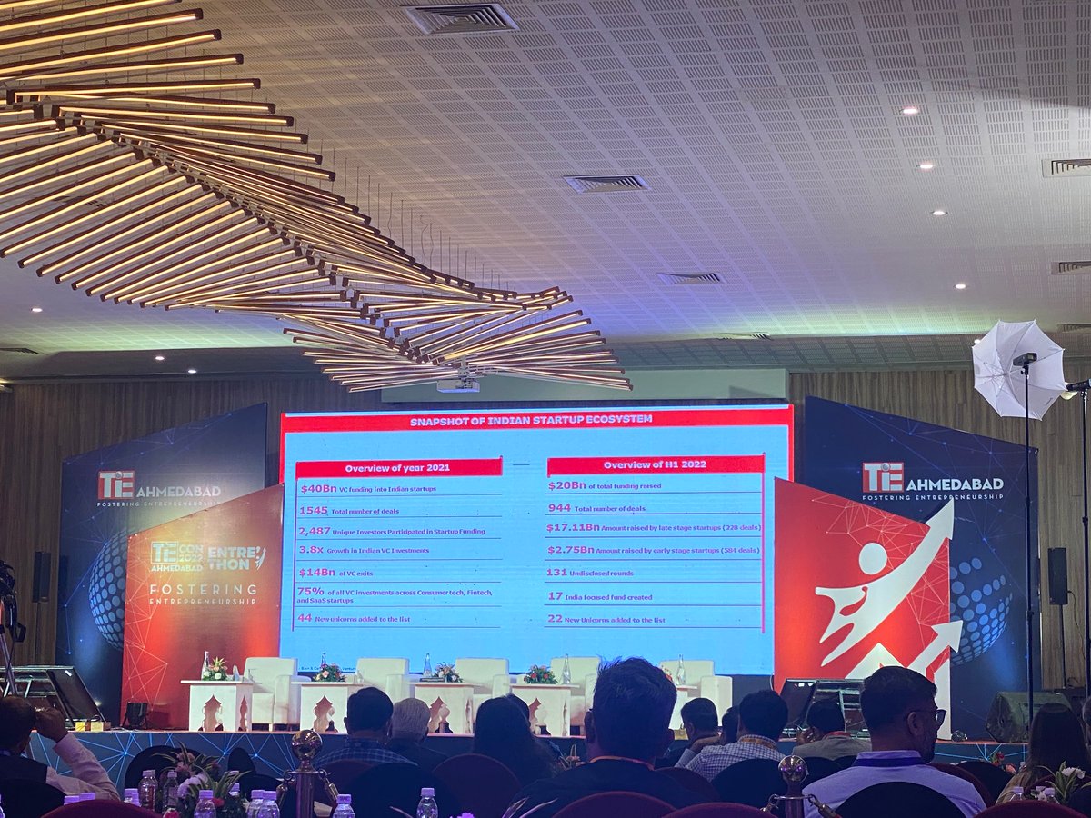 sanketupatel's tweet photo. TiECON Ahmedabad 2022 - Entre’ thon - Event based on theme of Marathon of #Entrepreneurship

Wonderful experience to hear business insights from Mr. Narayana Murthy, Founder of Infosys and other industry leaders.

#TiECONAhmedabad #TiECON2022 #Startups @glidemtech @tieahmedabad https://t.co/KSjratd8OT
