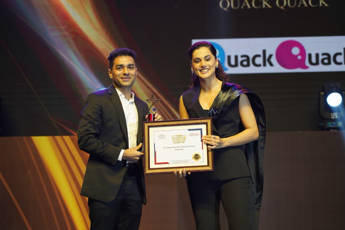 quackquackin's tweet photo. Thank you Times Awards for choosing us as the โBest Emerging Startup app in Dating and Matchmakingโโ
A special thanks to all our supporters, followers, and users who made this possible.
.
.
#quackquackapp #dating #indiandating #matchmaking #indianstartups #timesbusinessaward2022 https://t.co/ifpzPtn9Ev