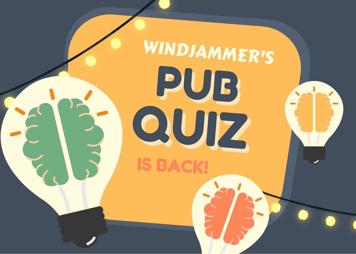 WindjammerE16's tweet photo. Pub quiz at The Windjammer is BACK! 
From today every Monday you can join us for a chance to win a £40 bar tab! On top of it every time you have a chance to win a £100 jackpot! https://t.co/ilJjJmq4Vb