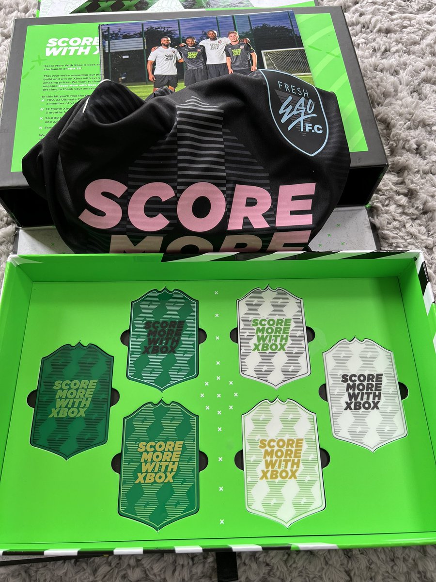 Sporting George Russell’s #63, <a href="/xboxuk/">Xbox UK</a> have sent a care package with prizes in it for you guys as part of #ScoreMoreWithXbox!

💛 FIFA 23 Ultimate Edition codes!
💛 FIFA Point codes!
💛 Xbox Game Pass Ultimate codes! 

RT this &amp; follow <a href="/xboxuk/">Xbox UK</a> &amp; <a href="/ChesnoidGaming/">Chris Wood</a> to win!