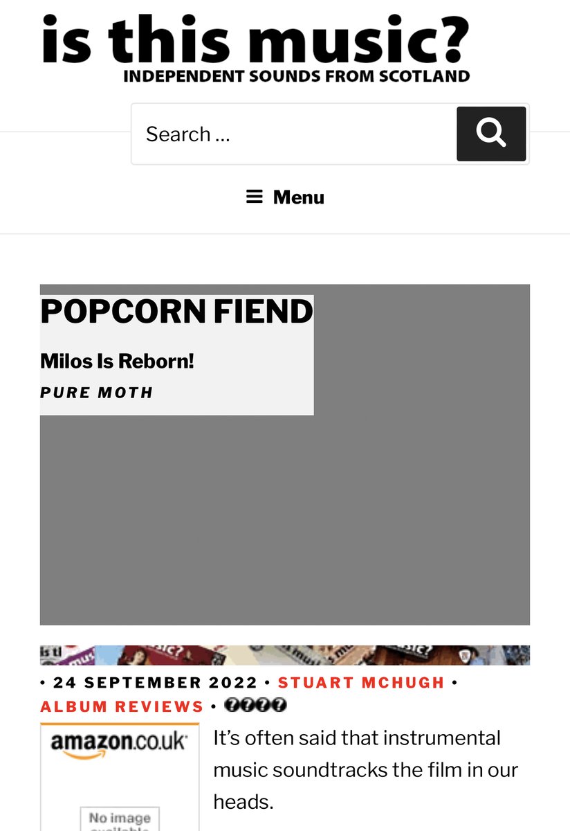 Thanks to <a href="/isthismusic/">isthismusic?</a> for this 4/5 review of the new <a href="/popcorn_fiend/">Popcorn Fiend</a> EP: isthismusic.com/popcorn-fiend 

‘...the swelling ‘Cycle of Vengeance’ leads us on a sinister dance of death that we’re only too happy to take.’

Listen to Milos is Reborn! here: ampl.ink/popcorn-cycle