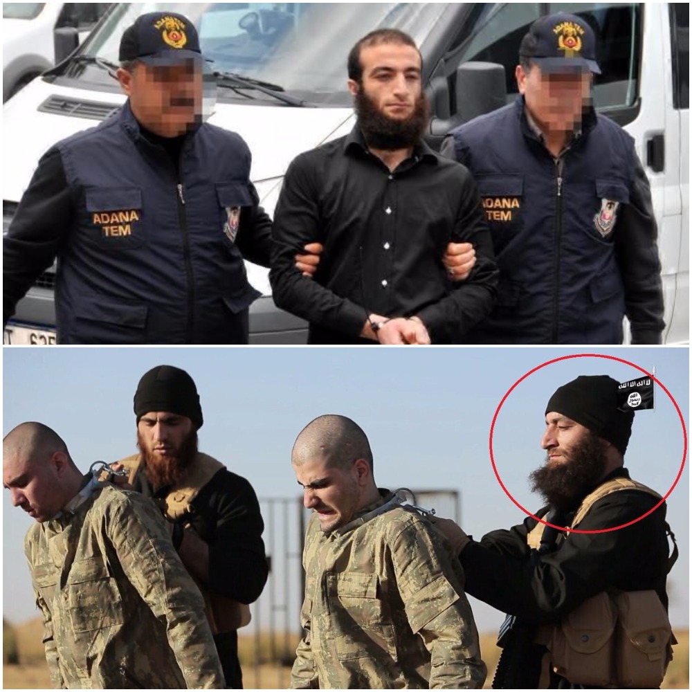 ay_moon_ay's tweet photo. IŞİD'in 2 Türk askerini şehit ettiği görüntülerde yer alan İŞID'li Hasan Aydın, Adana'da 2012'de ve Hatay'da 2015'te El Kaide operasyonunda gözaltına alındı. Hasan Aydın'ın aracında askeri malzemeler ele geçirilmesine rağmen her iki operasyonda serbest bırakıldı
#unutma https://t.co/fEbbjTfNE9