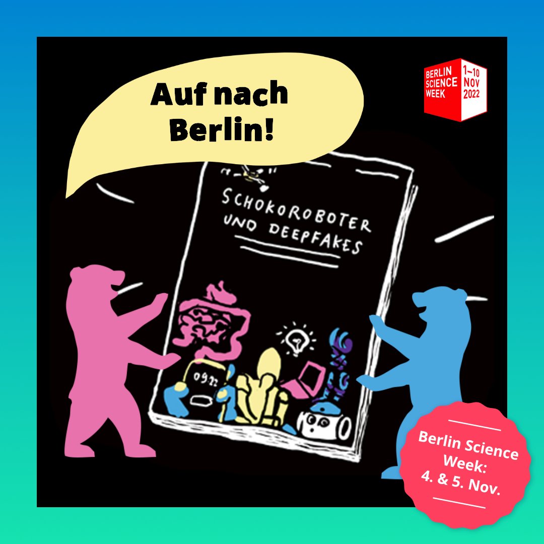BWKI10's tweet image. Auf nach Berlin! Wir stellen unseren #KIComic “Schokoroboter und Deepfakes” auf der @BerlinSciWeek vor. 🍫🤖 Wir sind am 4. und 5. November auf dem Berlin Science Week Campus Festival im Museum für Naturkunde in Berlin vertreten. 🏛️ #BerlinScienceWeek22