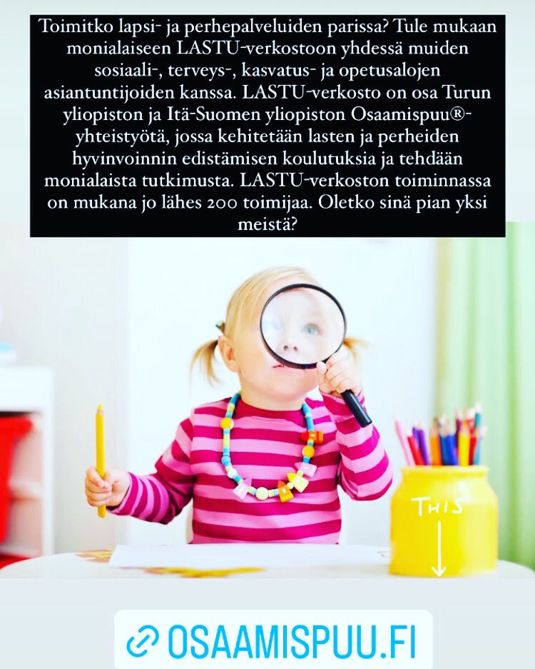 MarjaanaRa's tweet photo. Tule mukaan ja kerro kaverillekin!
Lisätietoa LASTU-verkostosta: https://t.co/sJThrEPnNS…
#osaamispuu #lastuhanke #kerrokaverille https://t.co/jgsT6PP9et