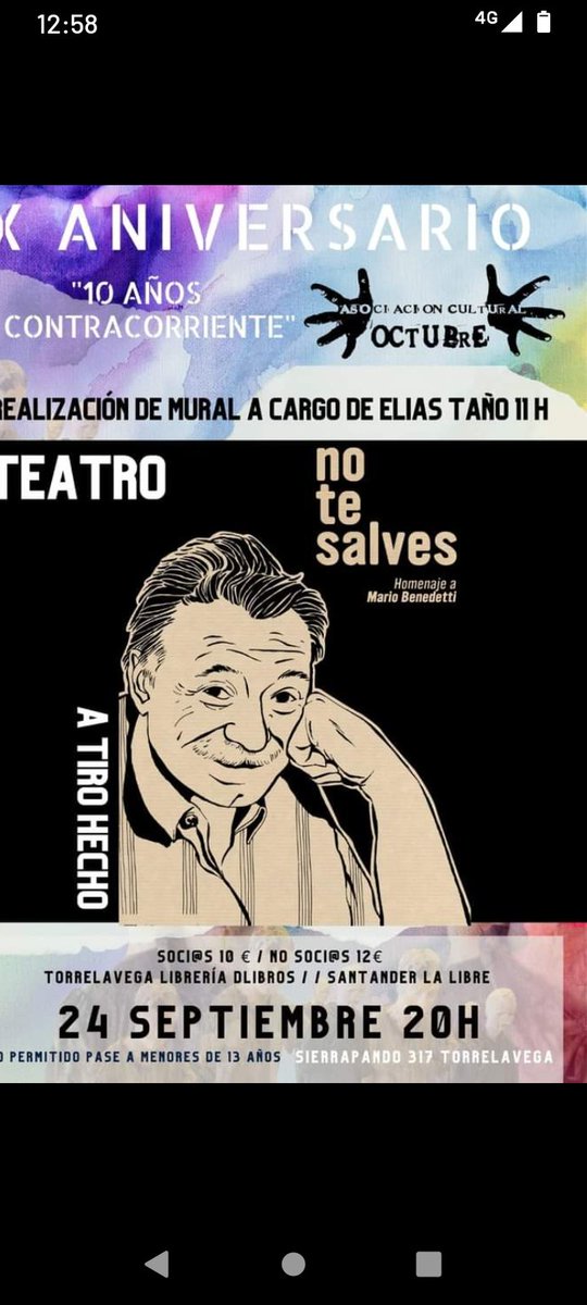 <a href="/ATiroHecho/">A Tiro Hecho</a> Felicitaros por vuestro trabajo, un placer haber disfrutado de esas estupendas interpretaciones y de Benedetti, claro,👏🏼👏🏼👏🏼👏🏼👏🏼