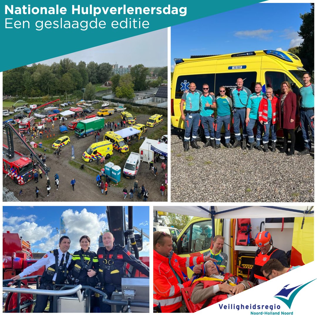 Gister hebben we een geslaagde editie gehad van de Nationale #Hulpverlenersdag. #Brandweer en #ambulance waren vanuit de #vrnhn aanwezig om demonstraties en informatie te geven.

Onze directeuren Krishna Taneja en Anke Kortenray waren ook aanwezig bij dit geslaagde evenement.