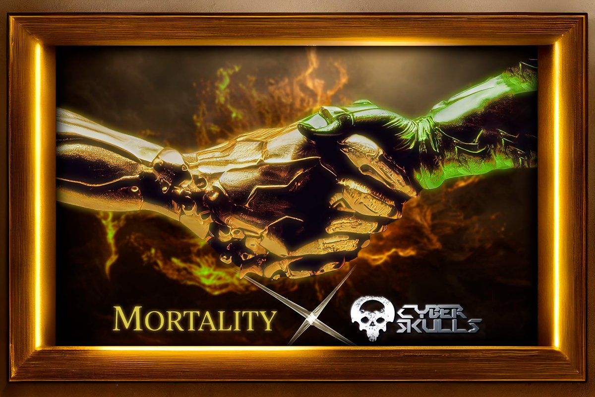 CyberSkullsAlgo's tweet photo. Mortality by @vlad3design X @CyberSkullsAlgo 
proudly presents this collab giveaway!🎉
💀🤝💀
Rules:
💀Must hold a Mortality or a Cyber Skull
✅Must follow both @vlad3design and @CyberSkullsAlgo 
❤️RT+Like this tweet
🔥
The 2 winners will be announced on the 30. Sept at 1PM EST🔥 https://t.co/lXUAkF6Lth