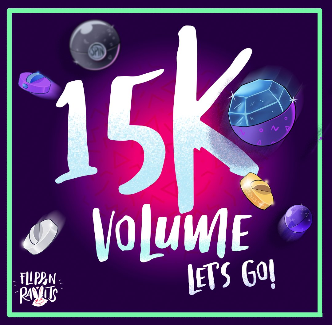 FlippinRabbits's tweet photo. 🎉15K VOLUME🎉

What a milestone this is! 

 We want to thank every single one of you for beliving in us and sharing our dream.

15K is just the beginning! 

LET'S GOOOO!

#JustFlipIt #WAGFI https://t.co/OMiGWtwiZA
