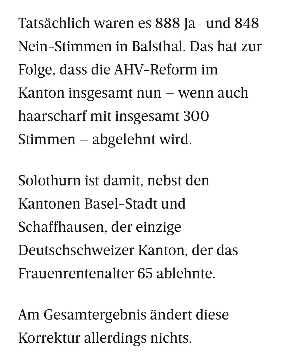 Heiterweiter66's tweet photo. Zum Glück wurde nur in #Balsthal falsch gezählt 🤡 #AHV21NEIN #abst22 #AHV21 - vermutlich waren da alte (weisse) Herren mit ü CHF 9000.—/Mt. im Wahl- und Abstimmungsbüro at work 😆 👇 https://t.co/guStT283Gn