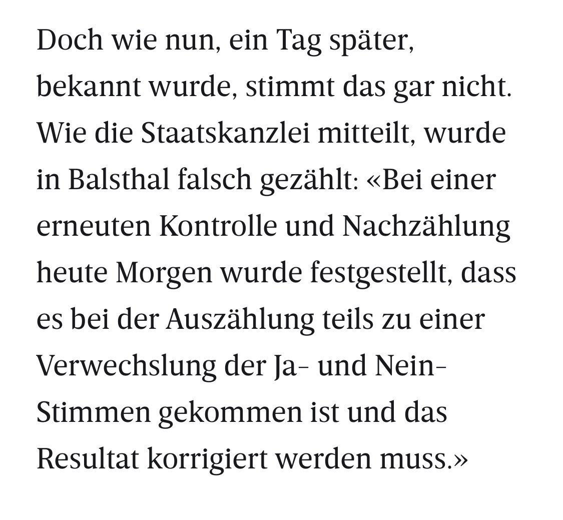 Heiterweiter66's tweet photo. Zum Glück wurde nur in #Balsthal falsch gezählt 🤡 #AHV21NEIN #abst22 #AHV21 - vermutlich waren da alte (weisse) Herren mit ü CHF 9000.—/Mt. im Wahl- und Abstimmungsbüro at work 😆 👇 https://t.co/guStT283Gn