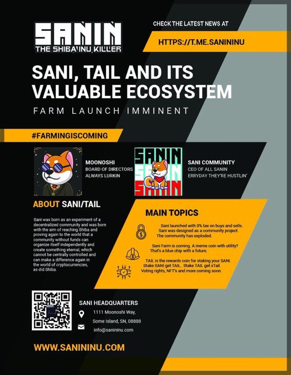William1794267's tweet photo. @ChinaPumpCN @binance $SANI @SANININU the OG meta setter with the impeccable contract and tokenomics, true decentralisation, utility and purpose, nothing compares 

https://t.co/w2gt65iagj https://t.co/s53CZD1wio
