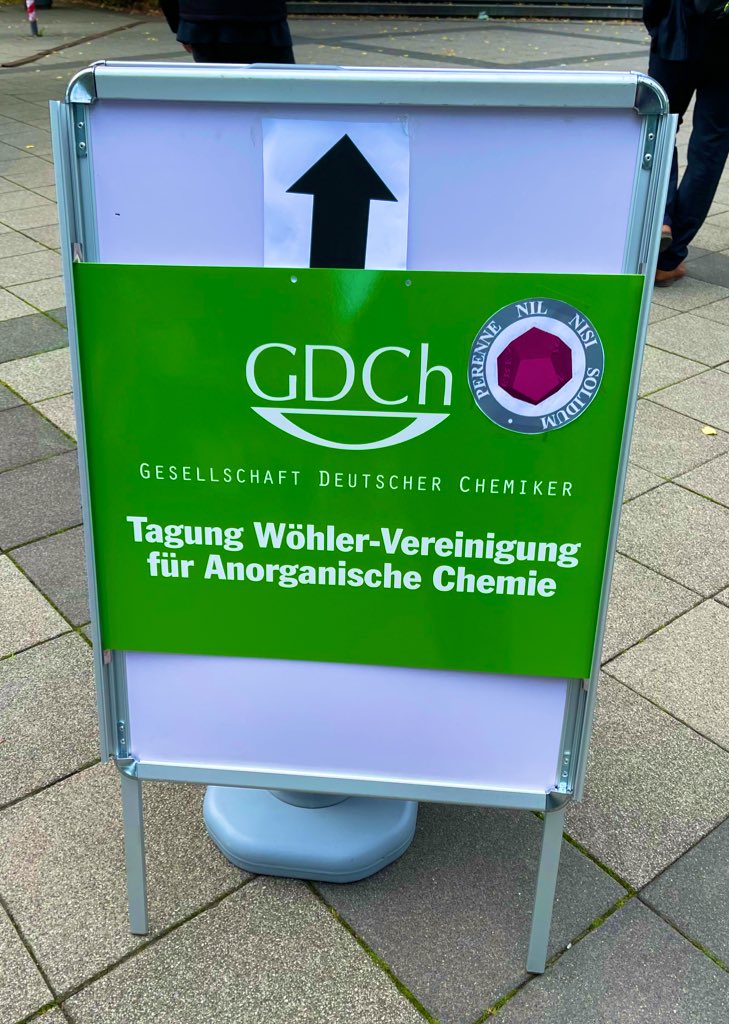 sriramsundares3's tweet photo. Looking forward for three day long 21st Inorganic Chemistry meeting by @GDCh_aktuell at Marburg. Looking forward for interesting talks and poster session #youngchemist #inorganicchemistry #conference2022 #postdoc https://t.co/c1DGEEp7ug