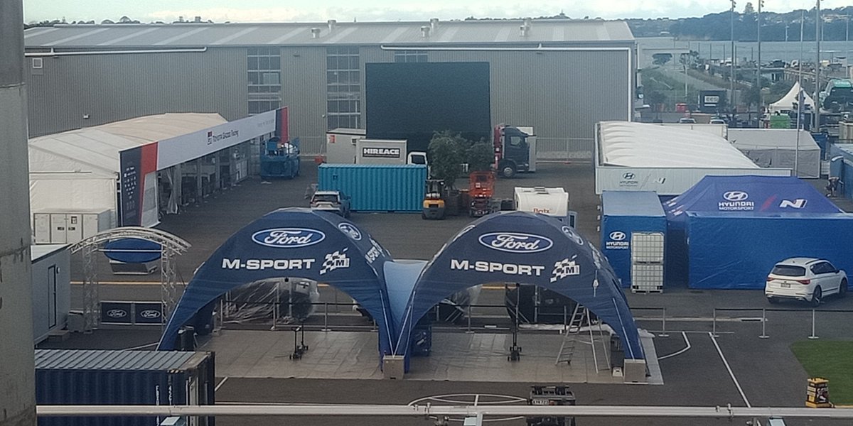 RalliHeartSport's tweet photo. #RallyNewZealand this weekend...some glimpses of the preparation, including #ServicePark #WRC #Motorsport https://t.co/PhWsn62zwS