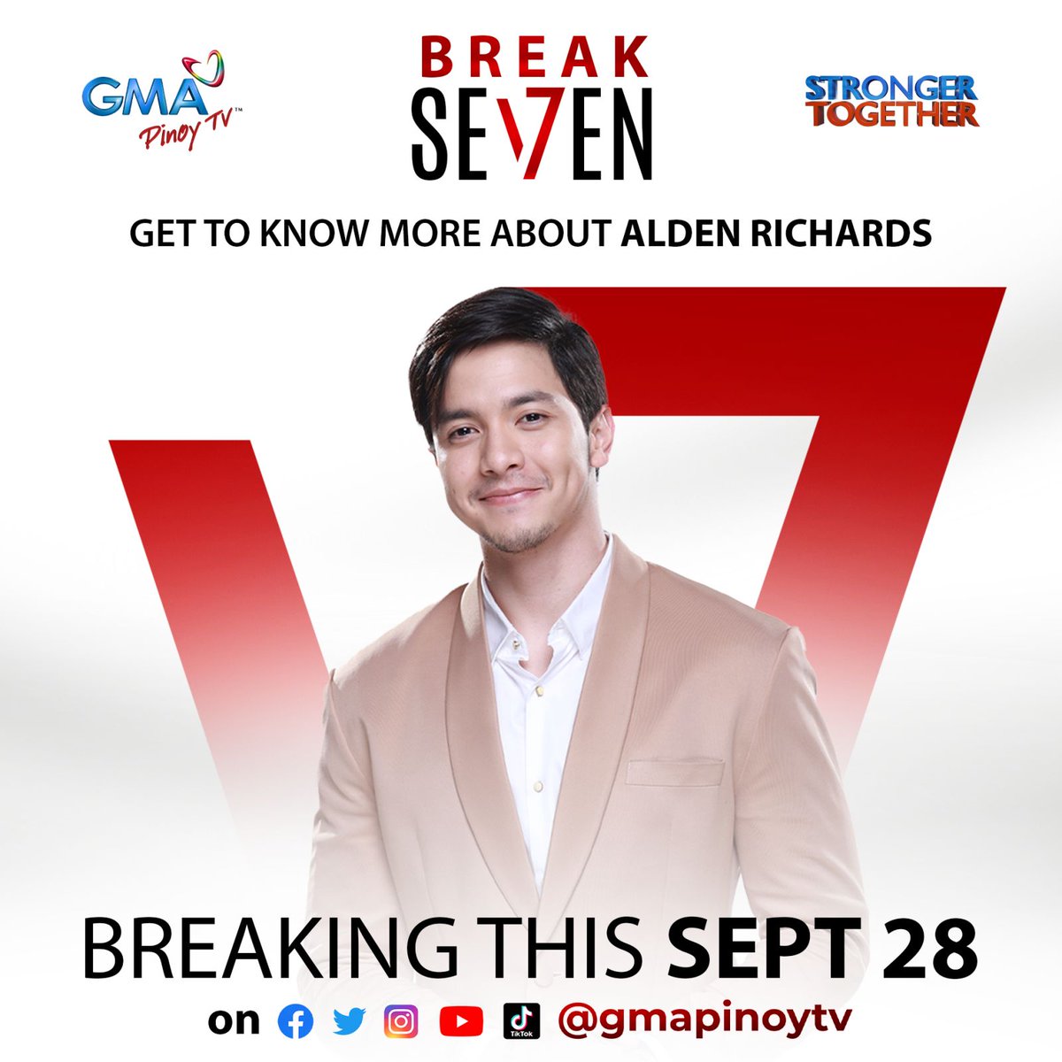 For the pilot episode of our newest digital mini talk show "Break Seven," we will be talking to Asia's Multimedia Star and "Start-Up PH" star <a href="/aldenrichards02/">Alden Richards</a>!

Watch his episode this September 28, 5 PM on GMA Pinoy TV's Facebook and YouTube channel!