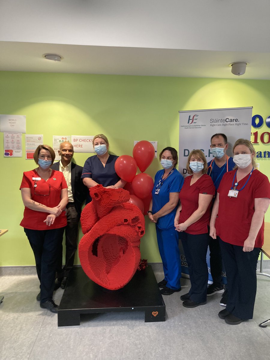 cathy_donegal's tweet photo. Delighted to have @NovartisIreland Lego heart with us in #LUH today to promote world heart day this week. Free BP checks for staff and health promotion advice. @saoltagroup @HSECommHealth1 https://t.co/6sJwzCLmKK