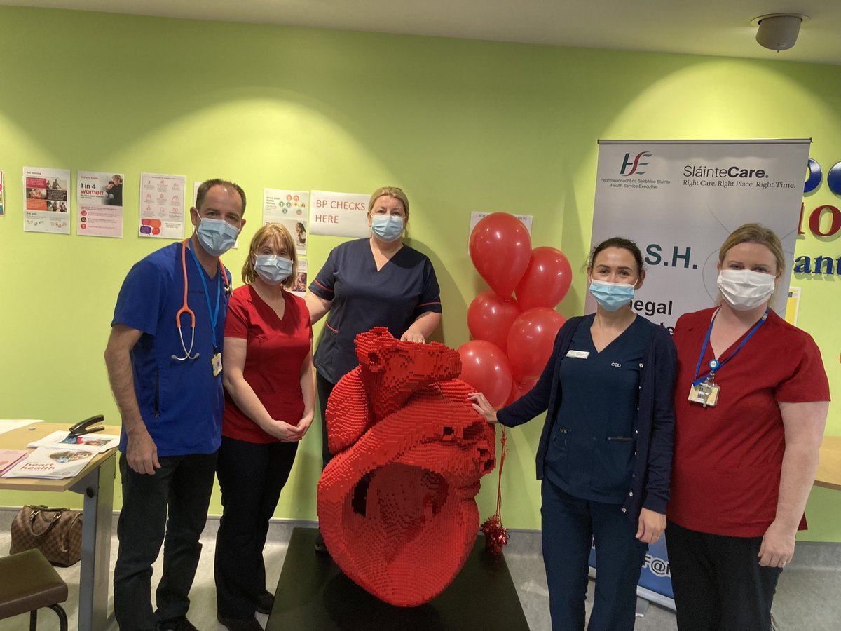 cathy_donegal's tweet photo. Delighted to have @NovartisIreland Lego heart with us in #LUH today to promote world heart day this week. Free BP checks for staff and health promotion advice. @saoltagroup @HSECommHealth1 https://t.co/6sJwzCLmKK