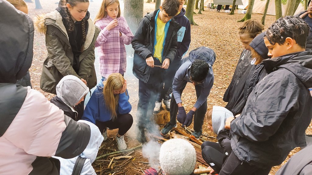 MissOliverMaths's tweet photo. Year 7 camp!! @BHCS_Yr7camp making fire https://t.co/vEAQFE6FPu