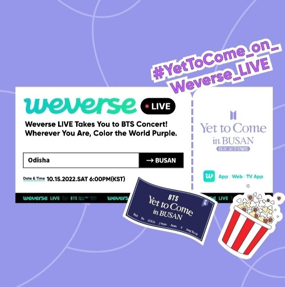 Mikrobangtanko3's tweet photo. #YetToCome_on_Weverse_LIVE drop your weverse live tickets 🥳🥳🍡🍡🍭🎉 #BTS_soldOut_BusanConcert #bts #YetToComeInBUSAN  #YetToComeTHECITYinBUSAN  #YetToCome_BTS #army #concert #liveconcert #Weverse_LIVE #WEVERSE #YetToCome_on_Weverse_LIVE https://t.co/ZTeMX14z9e