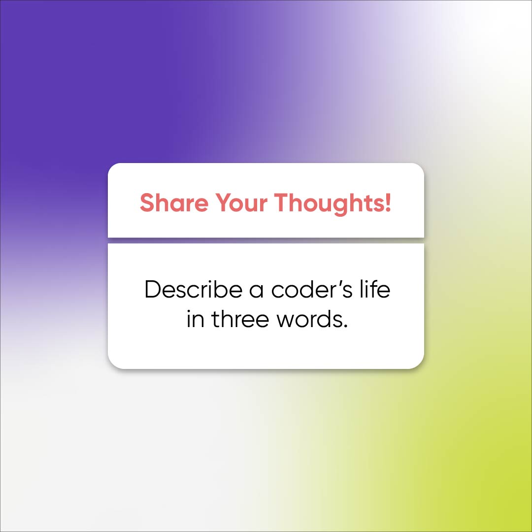 LabsQuokka's tweet photo. “Coders” are the construction workers of the digital world.
Sum up the life of coders; We want to hear from you!!!
#Questionoftheweek drop your thought in the comment section.
#code #coding #coders #thoughoftheweek #questionoftheweek #coderslife #softwareengineer #quokkalabs https://t.co/oraYg3Knmt