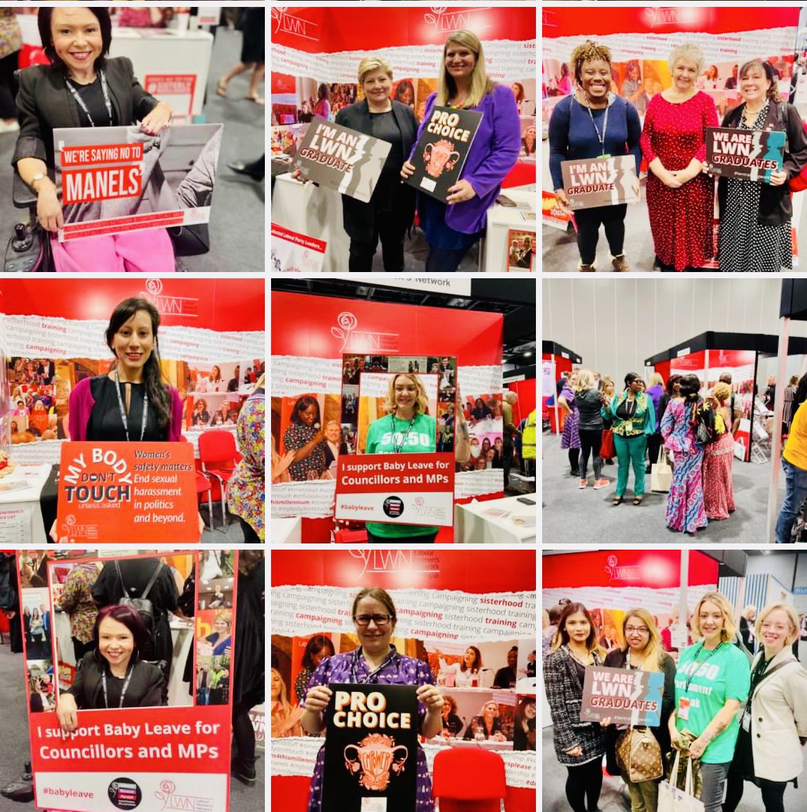 LabourWomensNet's tweet photo. Plenty of support for LWN’s campaigns at our #Lab22 exhibition - come and see us at stand 156! #downwithmanels #prochoice #mybodydonttouch #babyleave #timetolead #lwntrainingworks 🌹 https://t.co/XGcNx4W7TW