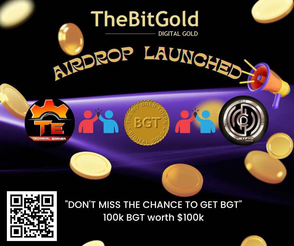 Massive #Giveaway 

 Reward Pool-
 100K BGT Token Worth ($100K)

4500 Random winner

4500 FCFS Users 

To Enter:
 Finish Tasks - giv.gg/bitgoldcrypto

#Airdrop #Airdrops #NFT #NFTs
