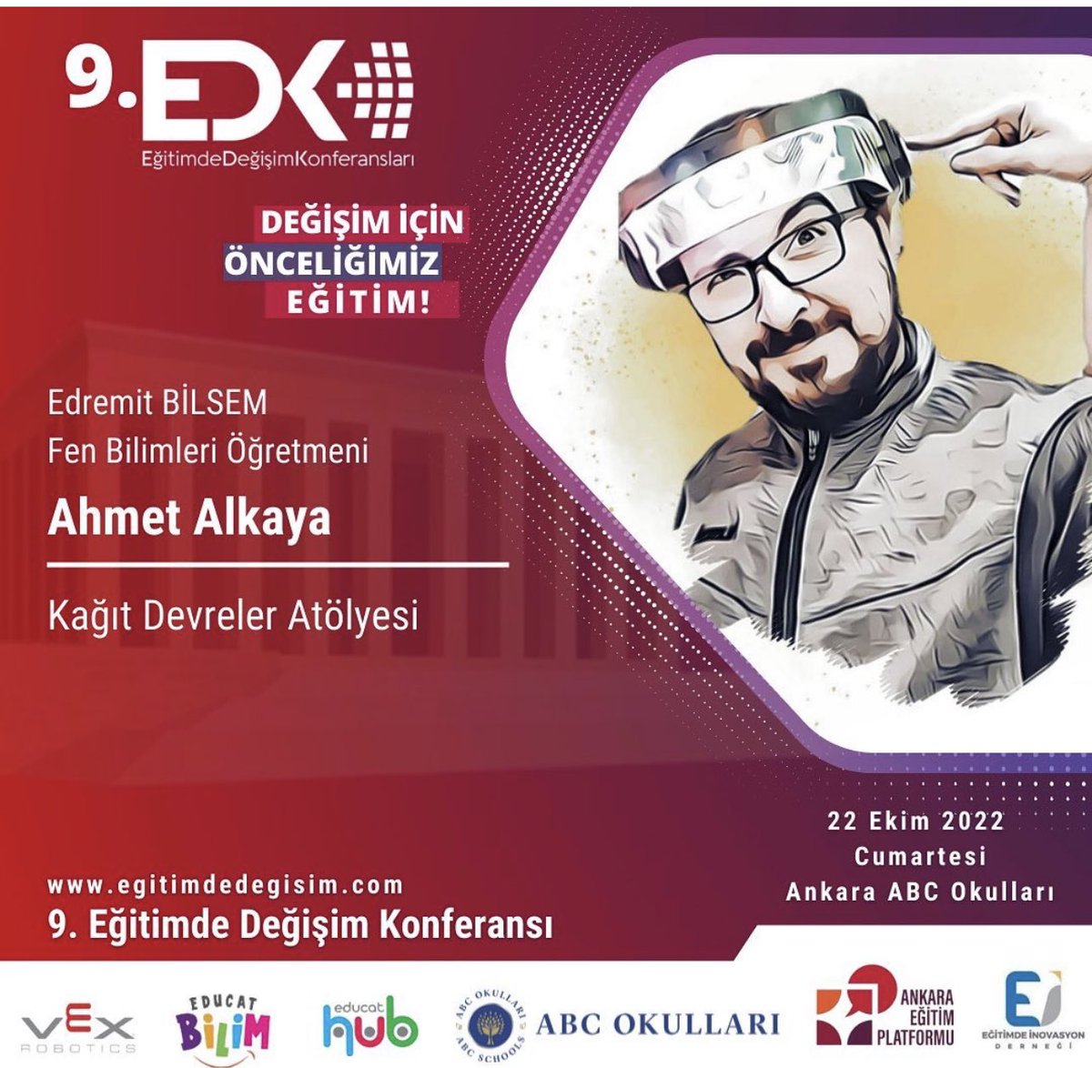 egitimdedegisim's tweet photo. Edremit BİLSEM Fen Bilimleri öğretmenimiz Ahmet Alkaya ile harika bir atölye gerçekleştireceğiz. 
Katılım kaydı için son tarih 22 Ekim 
📌 https://t.co/ybOHWtioav 
#egitim #edk22 #dildilim #atölye #meeting #egitimdeinovasyon #degisim #önceegitim https://t.co/pQCUmJXlJr