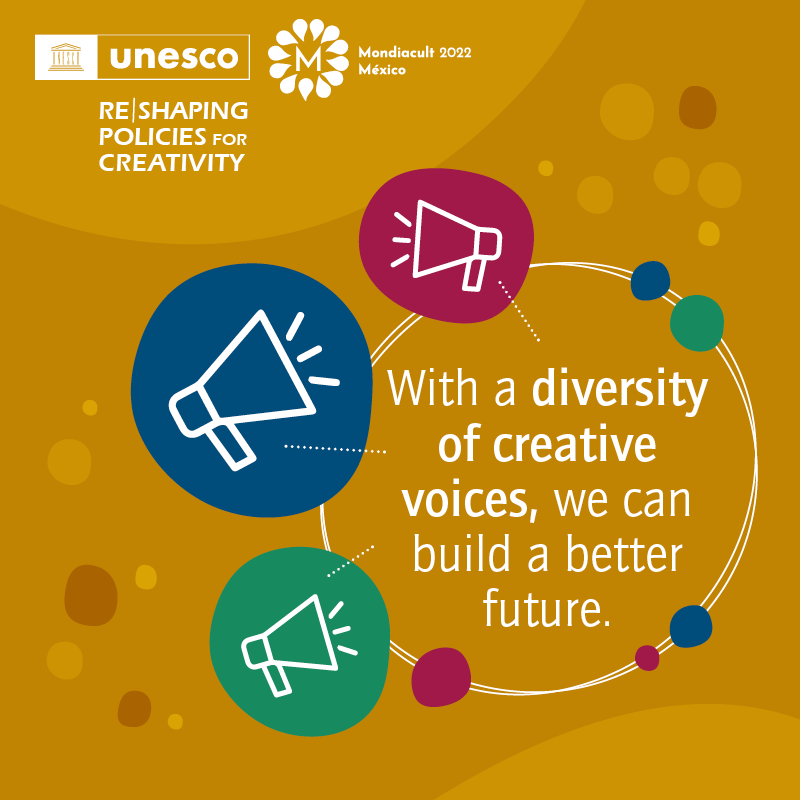 UNESCO's tweet photo. Gender equality is an essential ingredient in the creative industry’s progress. We need to #SupportCreativity &amp; culture in all its diversity.

Explore @UNESCO's Global Report ahead of #MONDIACULT2022 to see where positive change can be achieved: https://t.co/ERURvyFVFK https://t.co/fWeX3dvSrQ