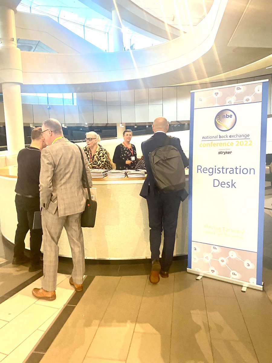 nbetoday's tweet image. Good Morning Harrogate 🌅
The registration desk is open to welcome our delegates to National Back Exchange Conference 2022 Moving Forward: Unlocking Potential. 

#nbeconf2022 #NBE #nbewelcome #movingforward
