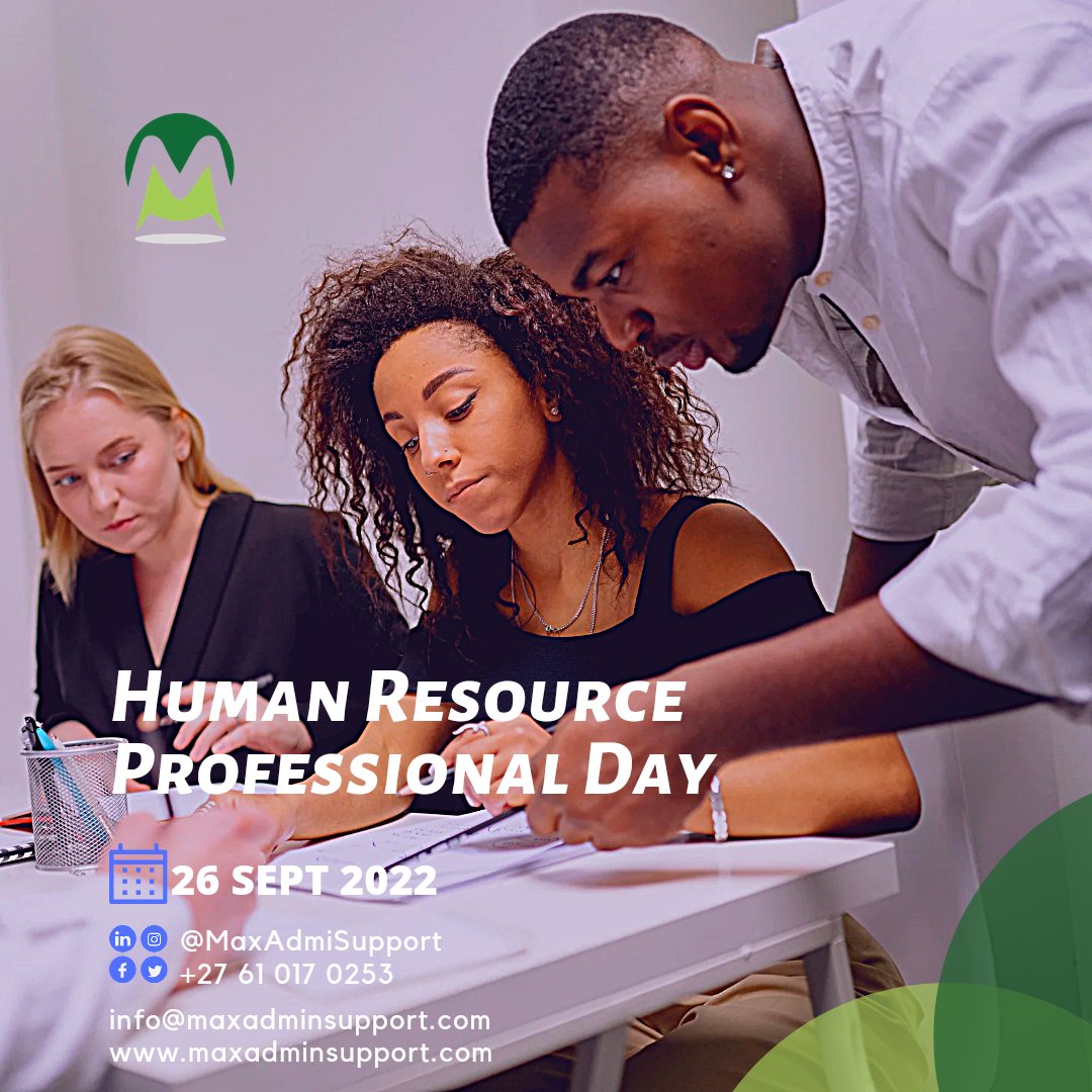 MaxAdminSupport's tweet photo. H.R. professional or not, this day can be celebrated by everybody!
This day is designed to pay tribute to those working in H.R. departments everywhere. This day also aims to raise awareness about the role of the job.
#HR #Admin
#MaxAdminSupport https://t.co/RTDXyAgW8e