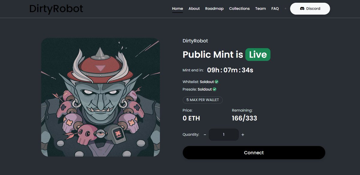 DirtyRobotWorms's tweet photo. 🥳we provide 333 whitelists that can be minted for free Mint

 🔗Mint only at our Official Website  below👆 (click to open)

  🚀Quick Minting if you are mentioned by us (only 333 NFTs on Twitter members)

 📢Limited Supply 
https://t.co/UmwHWVbvLz
#DirtyRobot #NFTS #NFTGiveaways https://t.co/83r0FxipU2