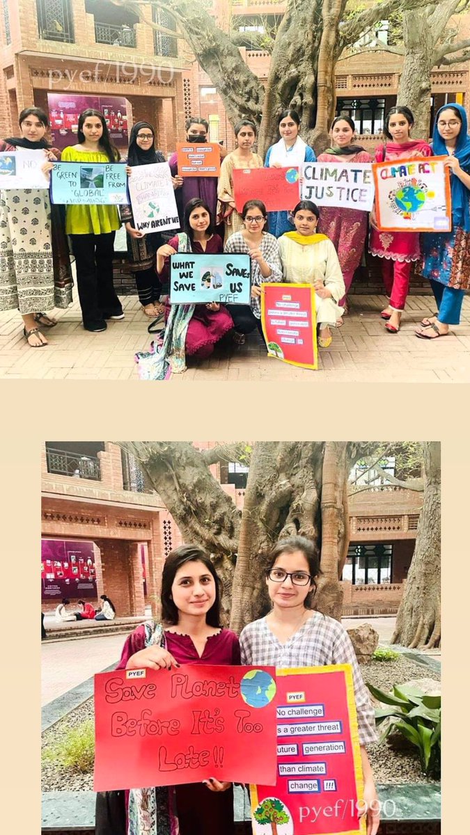 psdf_pak's tweet image. #ClimateStrikelahore  by our Kinnaird college Team. The youth/students of kinnaird staged climate strike urging world leaders to take radical steps for combating climate change.
Join hands to save our future and future generations by joining our next strike in your city.
#pyef