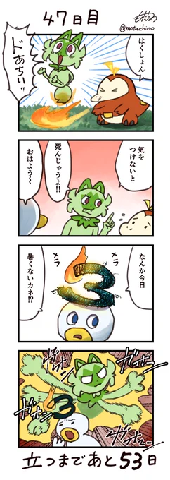「100日後に立つネコ」
47日目
#ニャオハ立つな #ポケモンsv #ポケモン漫画 