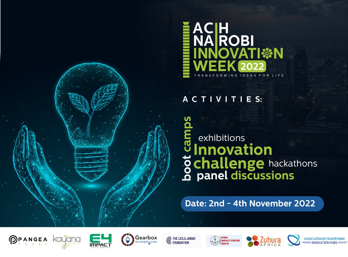 ACIHNairobi's tweet photo. The Nairobi Innovation Week is an opportunity for entrepreneurs &amp; innovators to take part in world-class, interactive learning sessions &amp; have the chance to strategize with experts, share best practices, and learn about emerging technologies.

#NairobiInnovationWeek #ACIH https://t.co/IG25vdbFyQ
