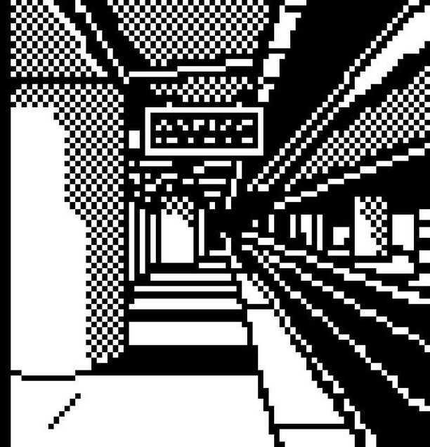 Mistigram: this #monochrome #teletext illustration of the #SFO #BART station was drawn by @atonalosprey and included in last month's unthemed MIST0822 artpack collection. instagr.am/p/Ci9eoarjUzY/