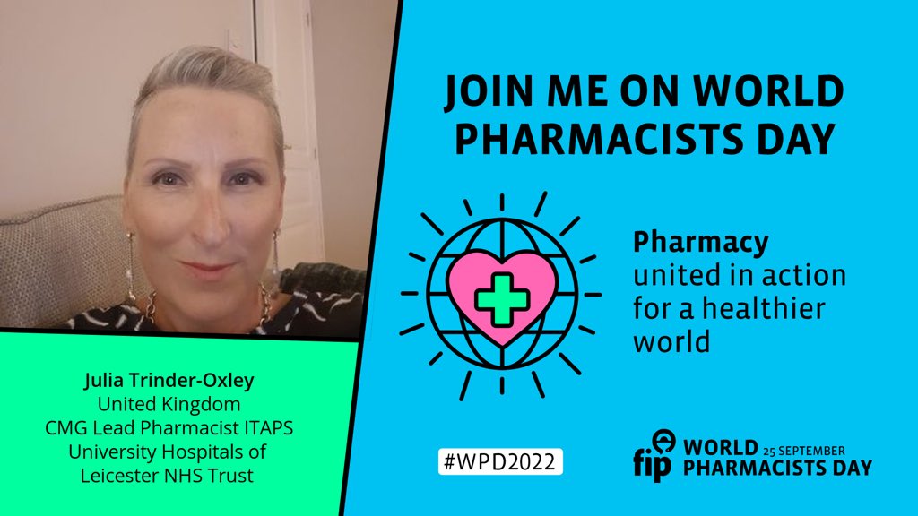 Julia is our wonderful CMG lead pharmacist for ITAPS- Adult ITU team. Alongside her leadership role, she also makes valuable medicines contributions across adult critical care and theatres Thank you for all that you do Julia #WPD2022 @Leic_hospital