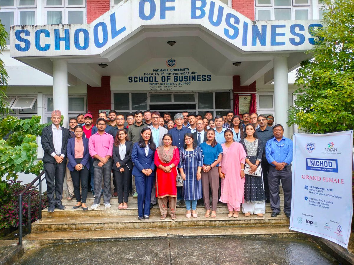 youngacademynp's tweet photo. #NICHOD COMPETITION CONCLUDED
Co-organized w/ Pokhara Univ. Research Center 
Supporters:Gandaki Province Academy of Science and Technology &amp; @IAPartnership 
Celebrating:National Science Day of Nepal &amp; @IYBSSD2022 
Prize sponsor: Prime Commercial Bank Ltd.

https://t.co/dJ76ulmXfX https://t.co/nPOBRWCWeP